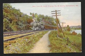 NY-St Louis Express #55 Cumberland MD Used c1913