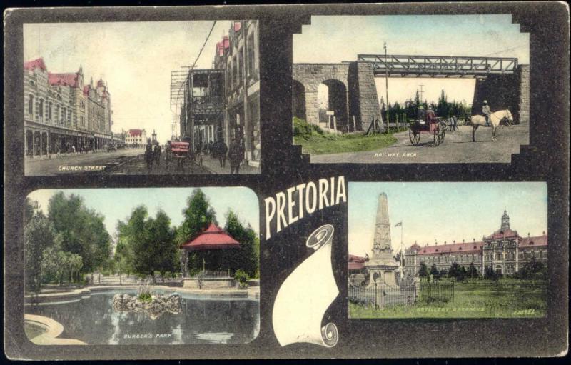 south africa, PRETORIA, Church Street, Railway Arch, Artillery Barracks (1908)