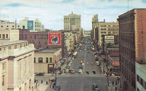 Spokane WA Riverside Street Aerial Downtown View Note Piano Sign, Postcard