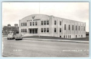 RPPC BROOKINGS, SD ~ South Dakota State College ROTC ARMORY 1949  Postcard