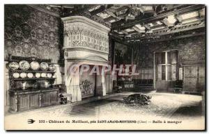 Old Postcard Meillant castle near Saint Amand Montrond Dining room