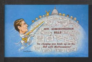 Ronald Reagan,Anti-Administration Bills Postcard 