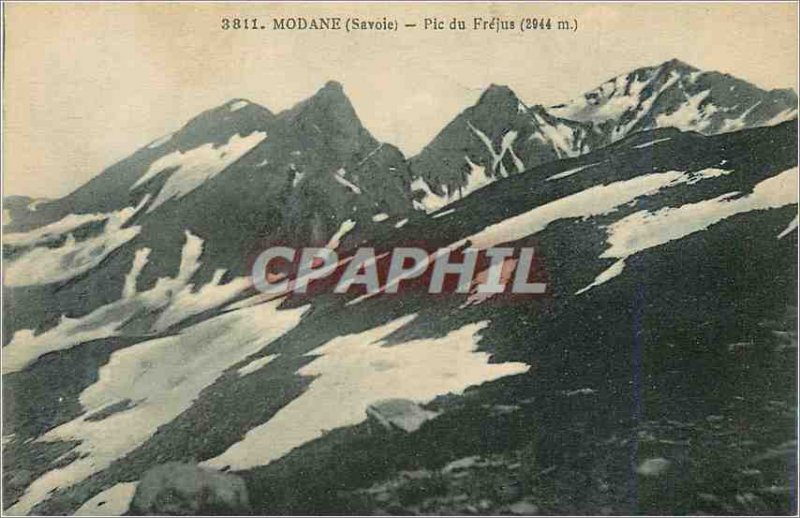 Old Postcard Modane (Savoy) Frejus Peak (2944 m)