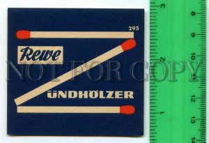 500190 GERMANY REWE undholzer Vintage match label