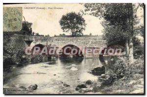 Postcard Crozant Old Bridge Charreau