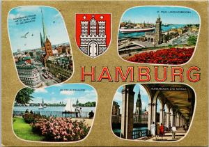 Hamberg Germany Multiview Vintage Postcard D56