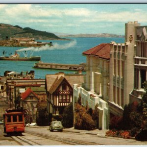 c1950s San Francisco, Cal Hyde Street Cable Car Trolley Railway Selithco PC A221