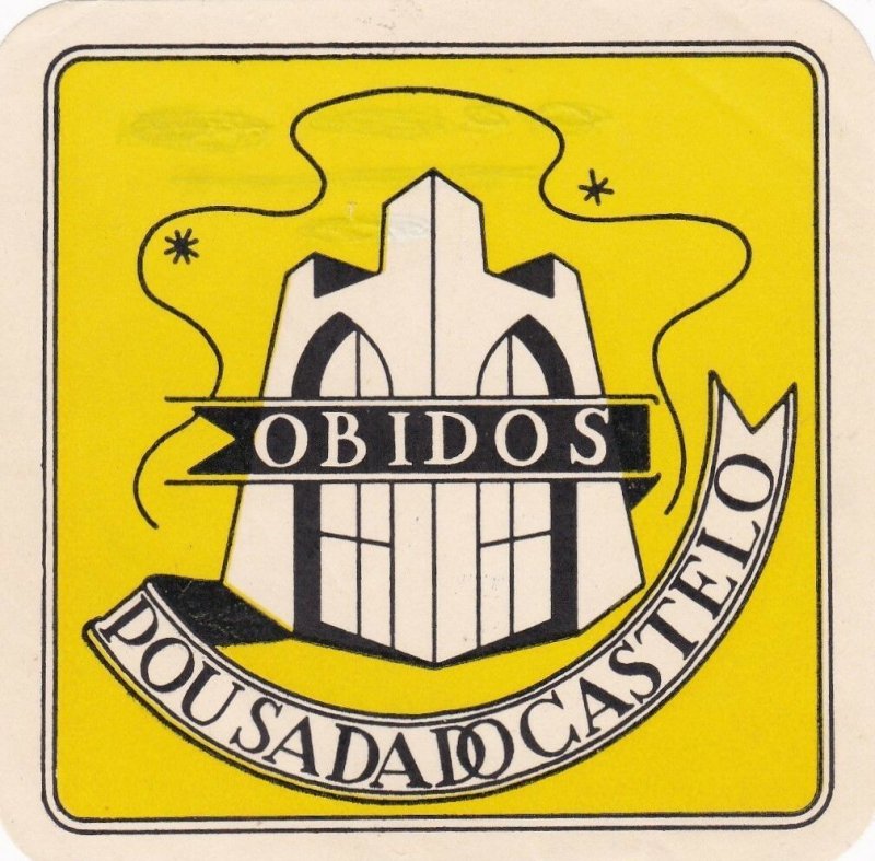 Portugal Obidos Pousada Do Castelo Luggage Label sk4606