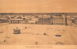 PLAZA MUNOZ GAMERO EN EL INVIERNO CHILE POSTCARD (c. 1910)