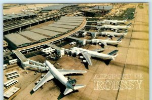 Charles de Gaulle AEROPORT de ROISSY ~ Airplanes AIR FRANCE  4x6 Postcard