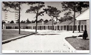 1956 The Dogwood Motor Court Myrtle Beach South Carolina Trees Posted Postcard