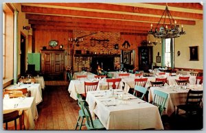 Vtg McLean Virginia VA Evans Farm Inn Restaurant Dining Room 1950s View Postcard