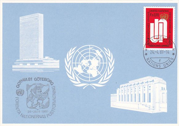 Gothia '81 Goeteborg United Nations Postal Administration