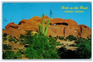 Phoenix Arizona AZ Postcard Hole In The Rock In Papage Park Scene 1967 Vintage