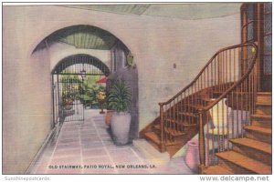 Louisiana New Orleans Old Stairway Patio Royal Curteich