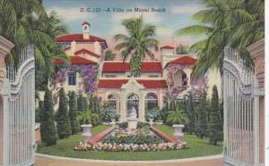 Florida Miami Beach Beautiful Villa Curteich