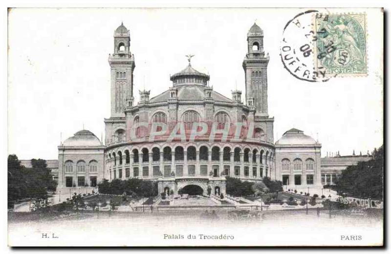 Paris Old Postcard The Trocadero