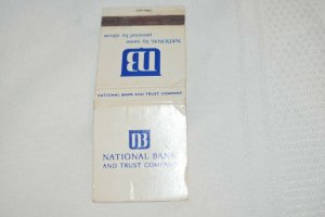 National Bank and Trust Company 20 Strike Matchbook Cover