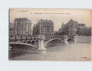 Postcard Pont de la Porte de France, Grenoble, France