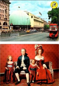 2~4X6 Postcards London, England PLANETARIUM & MADAME TUSSAUD'S~Marie Antoinette