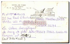 Old Postcard Hotel de Paris Restaurant Bar Paris street Avallon (Yonne)