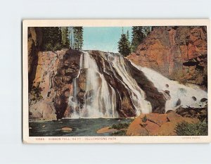 Postcard Gibbon Fall, Yellowstone Park, Wyoming