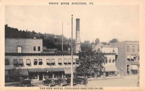 White River Junction Vermont Hotel Coolidge Birds Eye View Postcard JI657212