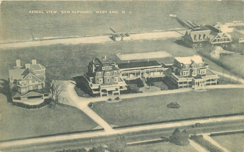 Postcard New Jersey West End Aerial View San Alfonso Artvue 23-10234