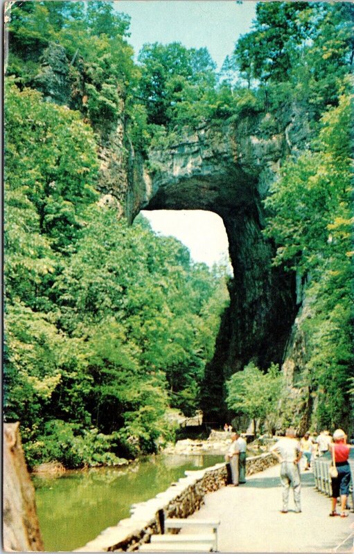 Natural Bridge Virginia VA Postcard PM Cancel WOB Note Tichnor VTG Vintage