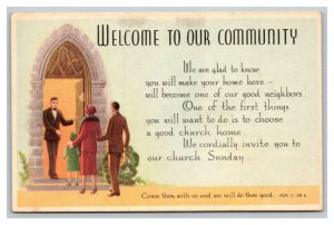 Vintage 1930's Postcard Grace Community Church Sunday School San Antonio Texas