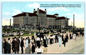 Galveston TX Texas Hotel Galvez Automobile Postcard