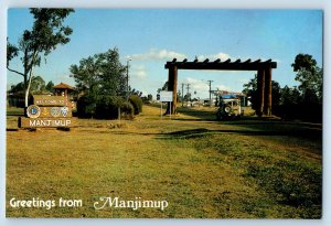 Western Australia Postcard Greetings from Manjimup Gateway to Tall Timber c1960s