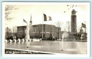 RPPC New York World's Fair 1939 BELGIUM EXHIBITS BUILDING Underwood Postcard