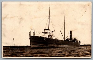 Postcard RPPC c1912 Pennsylvania Railroad Lackawanna Steamer Ship RPO Cancel