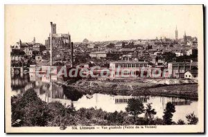 Old Postcard Limoges General view (Vallee de Vienne)