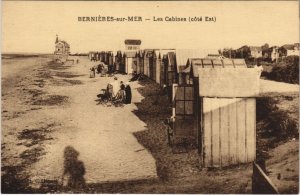 CPA BERNIERES-sur-MER Les Cabines - Cote Est (1229729)