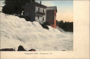 Vergennes Vermont VT Vergennes Falls Waterfall c1910 Vintage Postcard