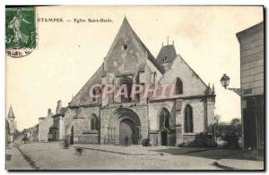 Old Postcard Etampes Church St. Basil