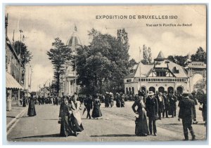 1911 View of the Brazilian Pavilion Exposition De Brussels Belgium Postcard