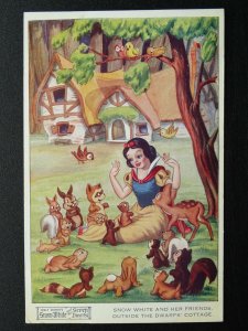 Walt Disney SNOW WHITE AND HER FRIENDS Snow White c1939 Postcard 4170