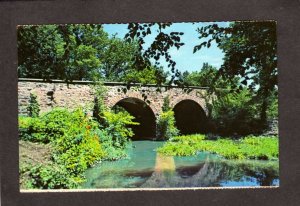 VA Manassas Battlefield Park Virginia Civil War Stone Bridge Bull Run Postcard