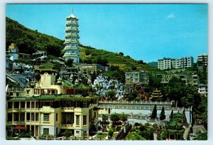 HONG KONG, CHINA ~ HAR PAR MANSION & Pagoda -Tai Hang Hills c1960s Postcard