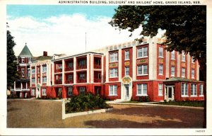 Nebraska Grand Island Administration Building Soldiers and Sailors Home Curteich