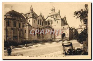 Old Postcard Perigueux Daumesnil Avenue and Cathedral of St Front Automotive