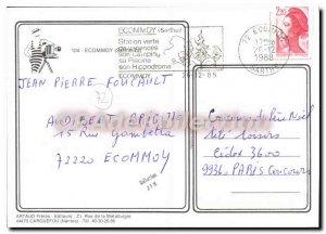 Postcard Modern Church Ecommoy Sarthe hotel racetrack Gnrale city view