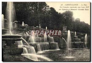 Postcard Old St Cloud Cascades Sounds Built by Louis XIV and Lepautre Mansard