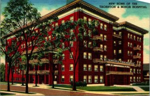 Thornton & Minor Hospital Kansas City Missouri UNP Linen  Postcard B2