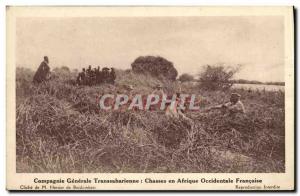 Postcard Old Compagine Generale Hunts Trans-Saharan Africa French West