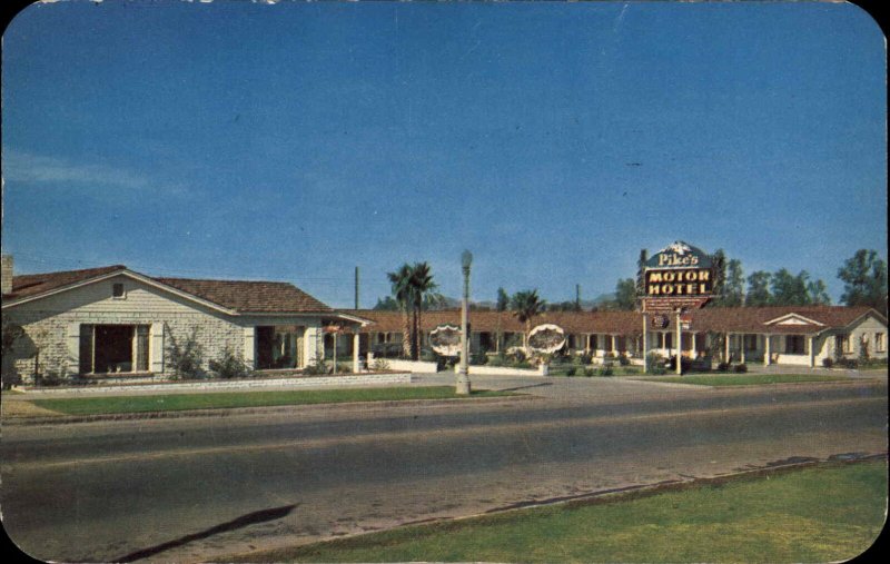 Yuma Arizona AZ Pikes Motor Hotel c1950s-60s Postcard