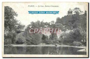 Old Postcard Lake Paris Buttes Chaumont Paris Chocolate Guerin Boutron
